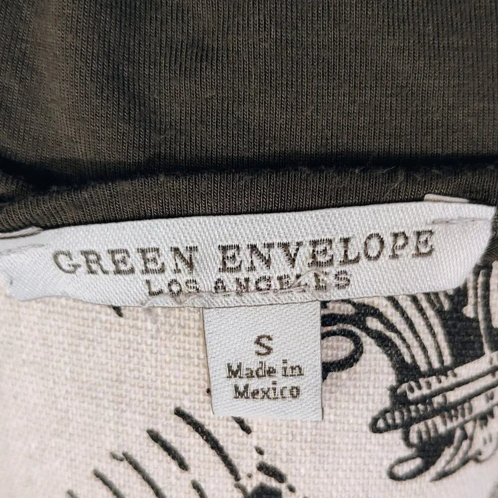 Green Envelope Los Angeles Emerald Tee Shirt, Size S, Gently Used - Picture 3 of 4